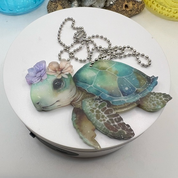 Other - 2D Acrylic Car Rear View Mirror Hanging Sea Turtle NEW